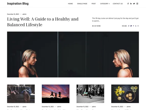 Inspiration Blog 设计精美且功能完善的Wordpress主题