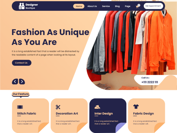 Designer Boutique专门为时装设计师、精品店和网店设计wordpress主题