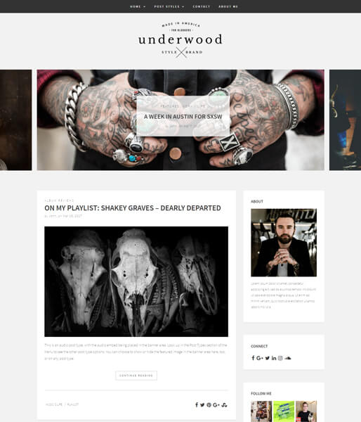 Underwood WordPress博客主题