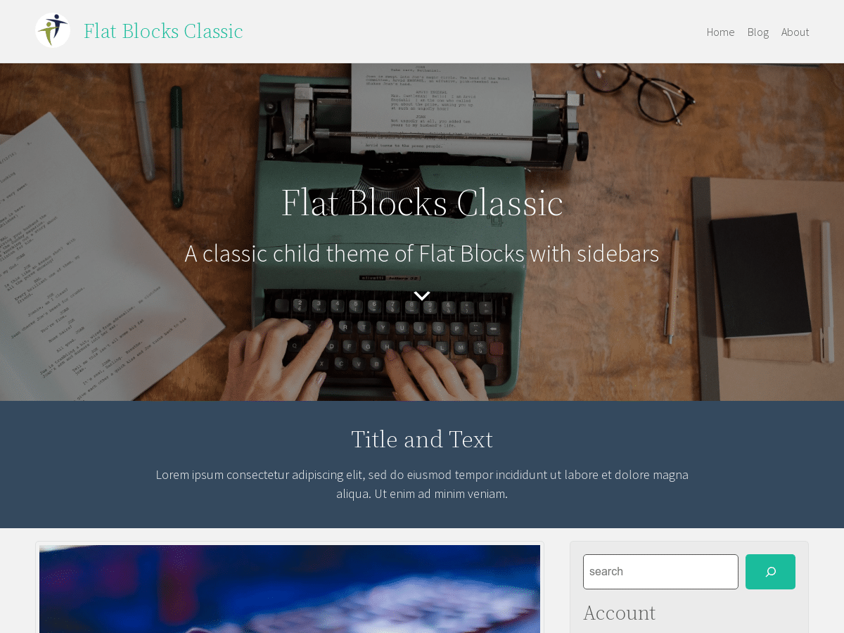 Flat Blocks Classic WordPress 主题