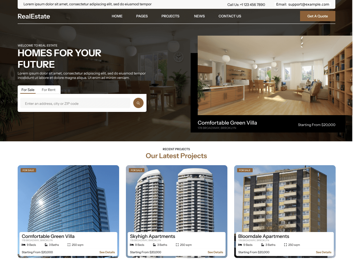 Real Estate Hub WordPress 主题