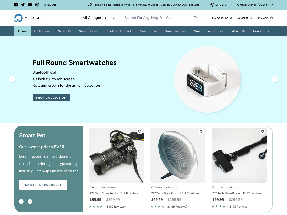 Radiant Mega Shop WordPress 主题