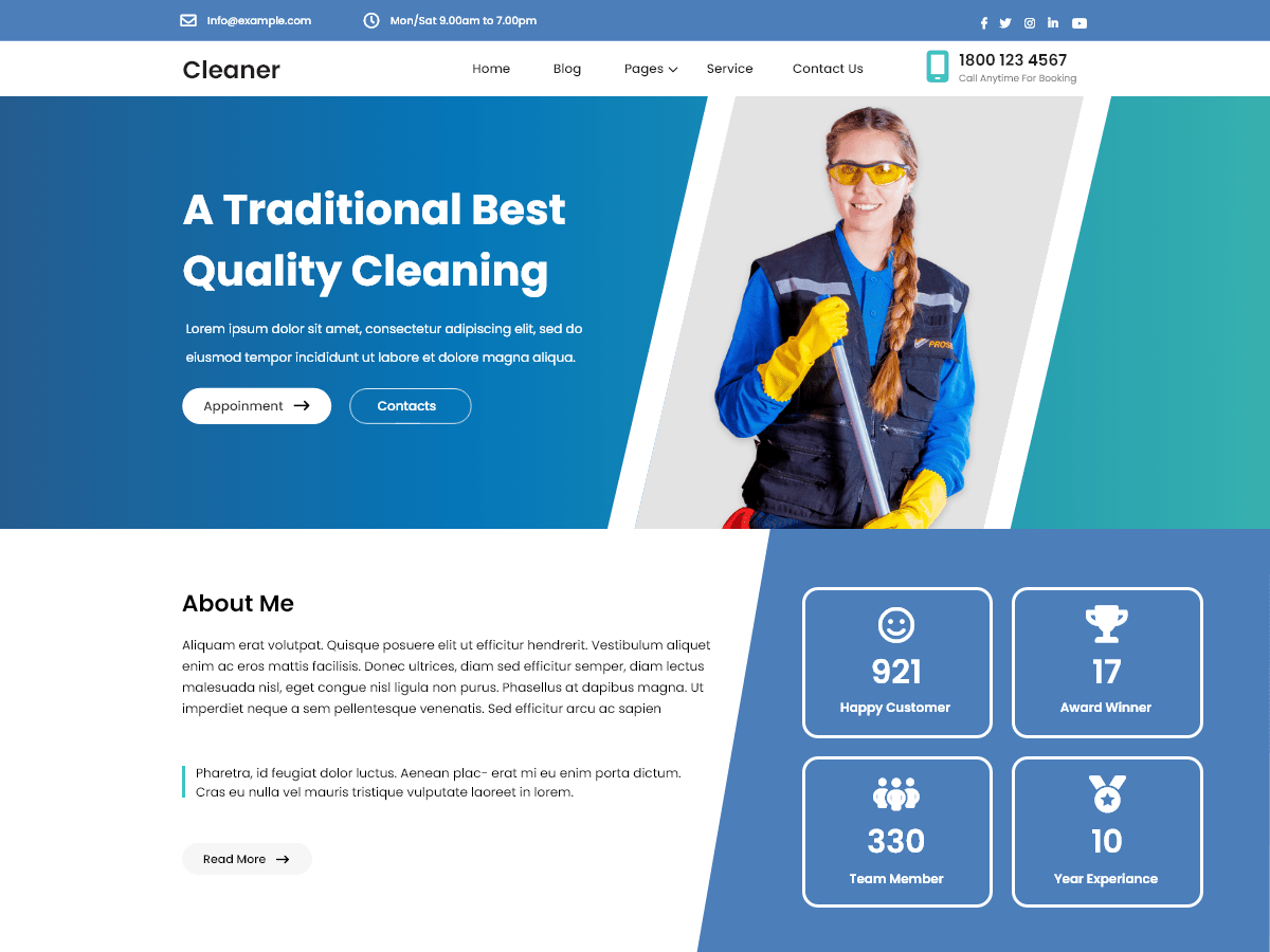 Cleaning Services Agency WordPress 主题
