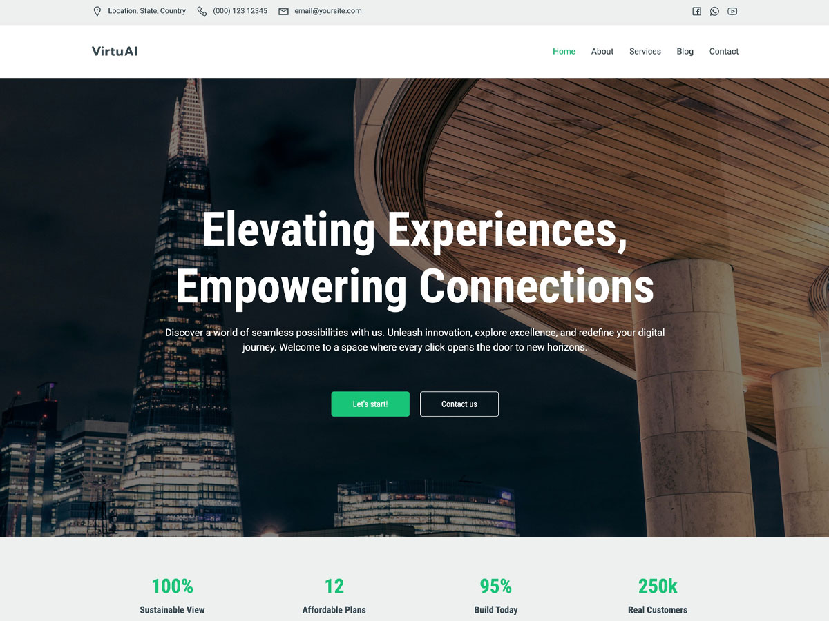 VirtuAI WordPress 主题
