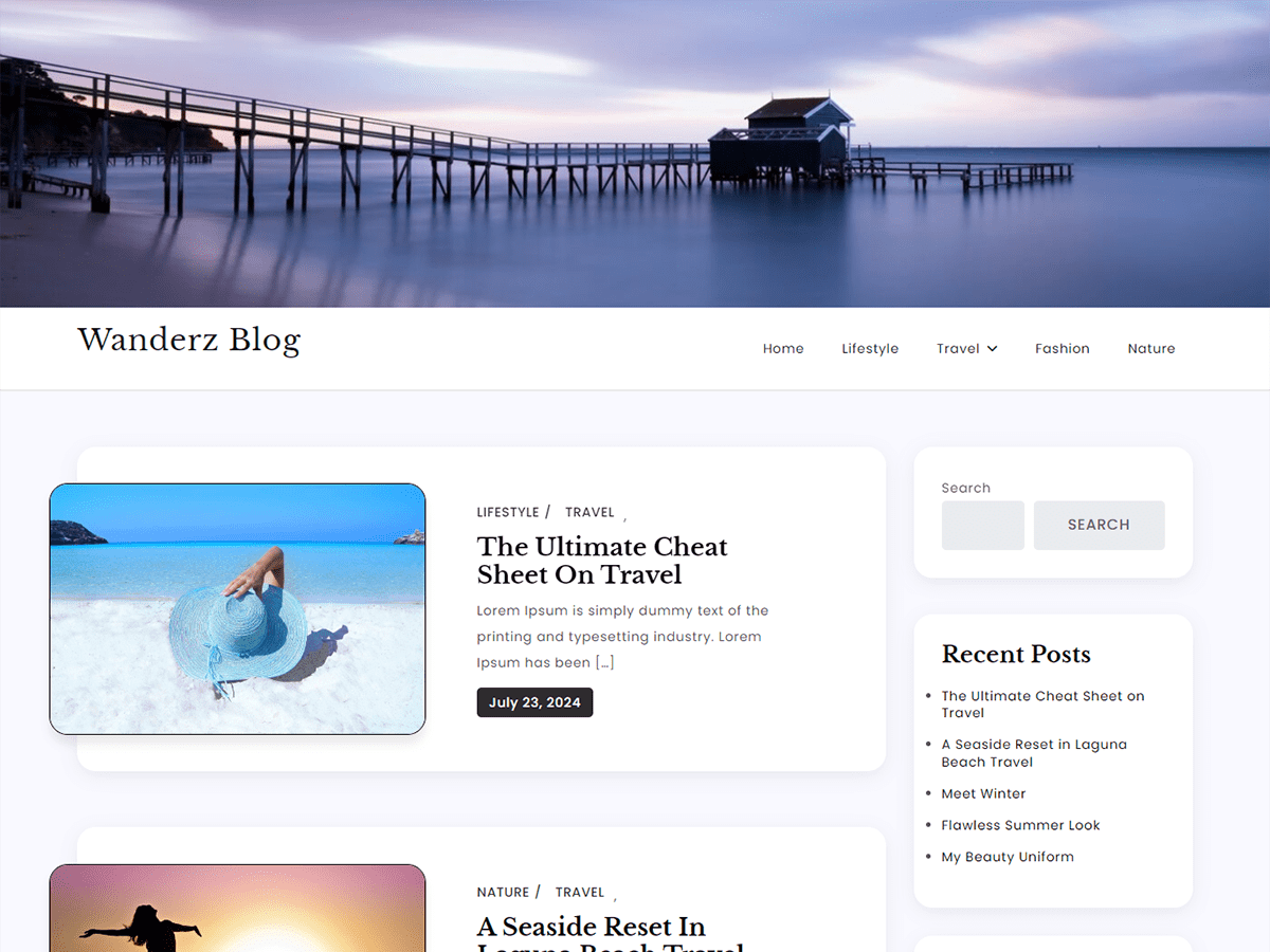 Wanderz Blog WordPress 主题
