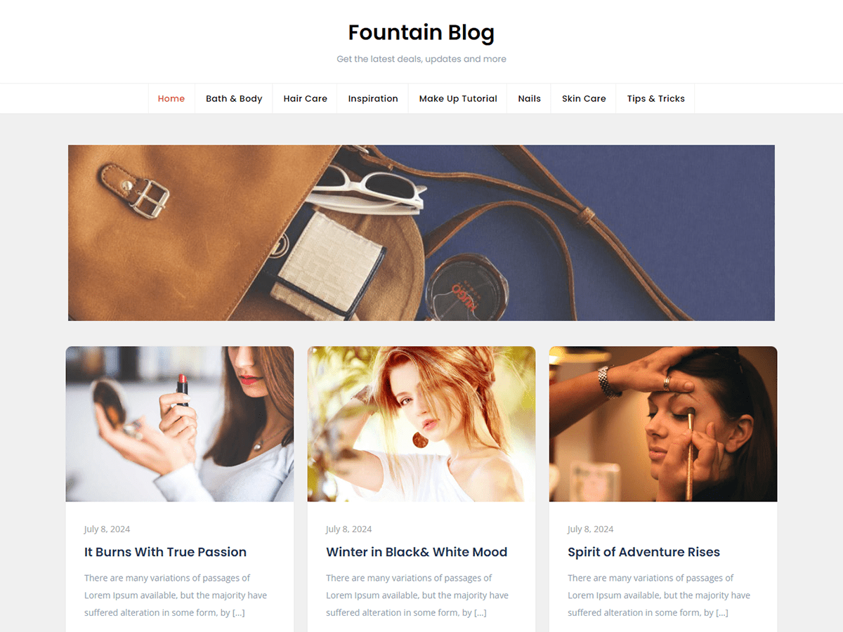 Fountain Blog WordPress 主题