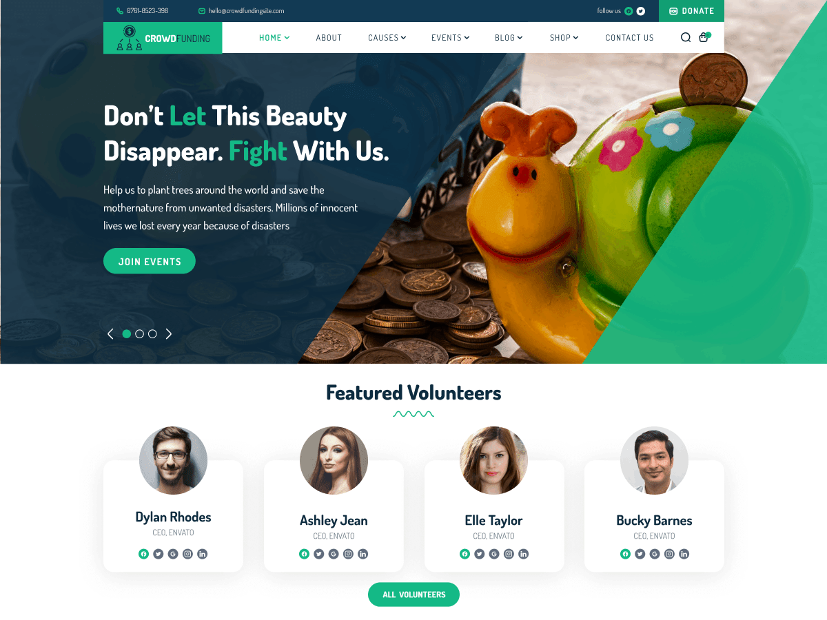 FSE Social NGO WordPress 主题