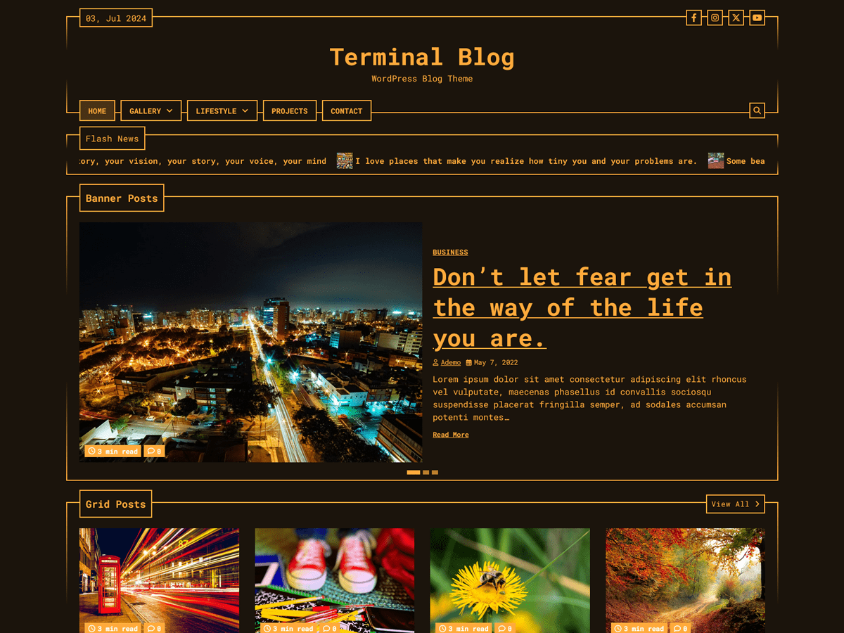 Terminal Blog WordPress 主题