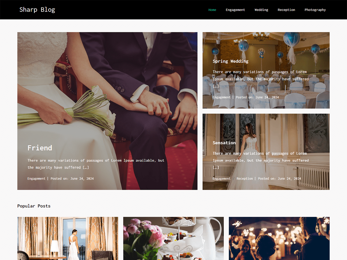 Sharp Blog WordPress 主题