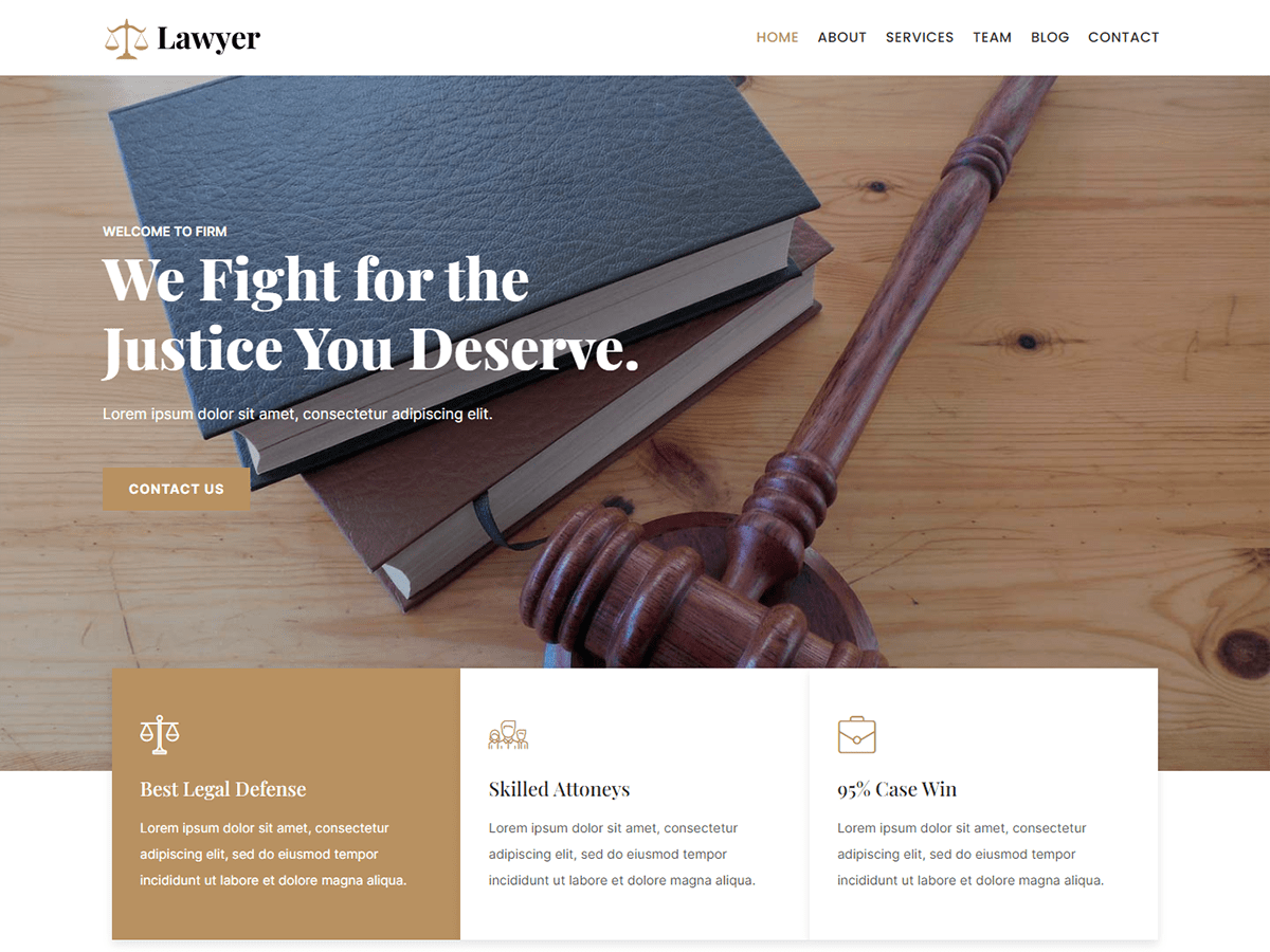Kortez Lawyer WordPress 主题