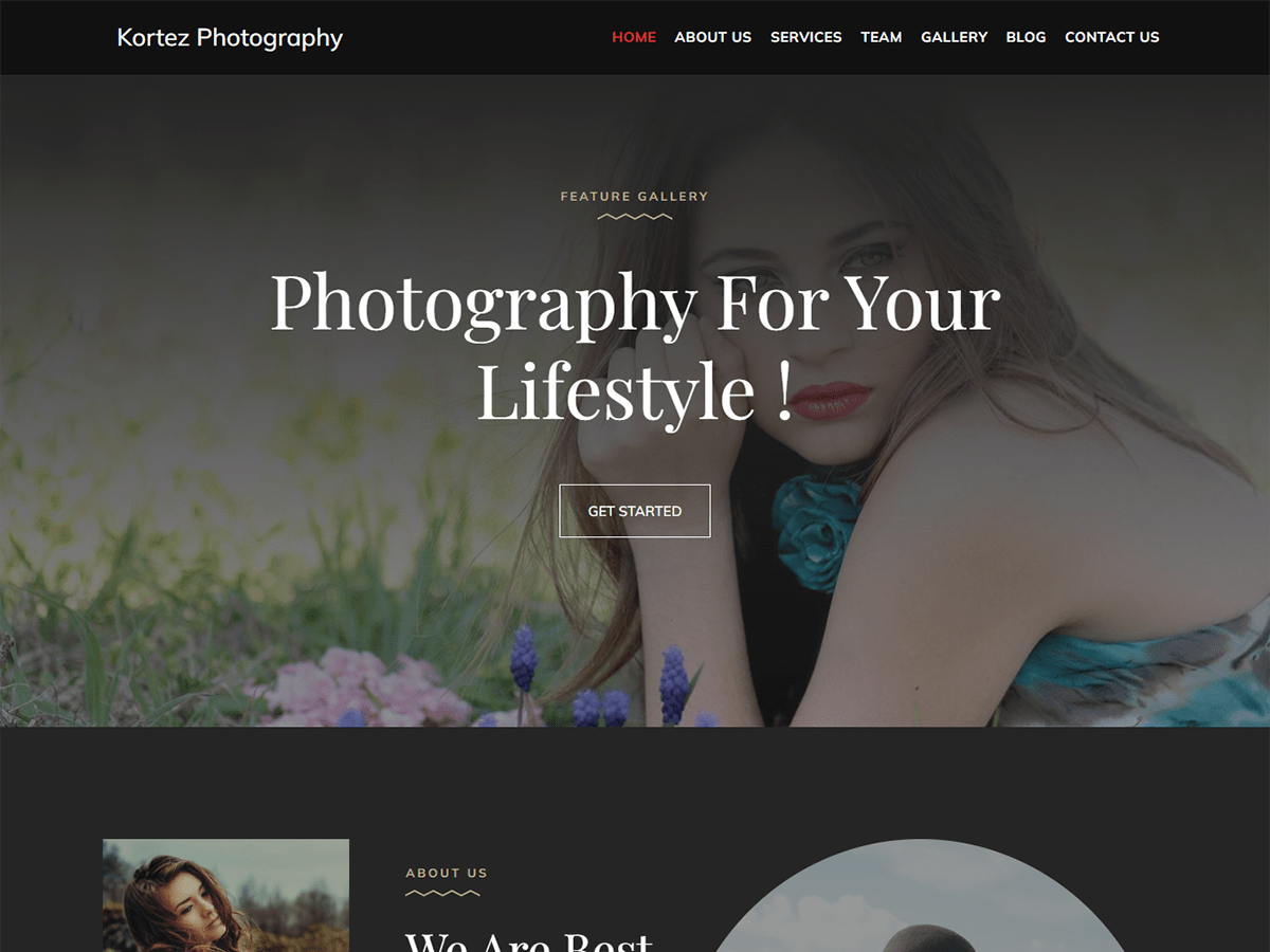 Kortez Photography WordPress 主题