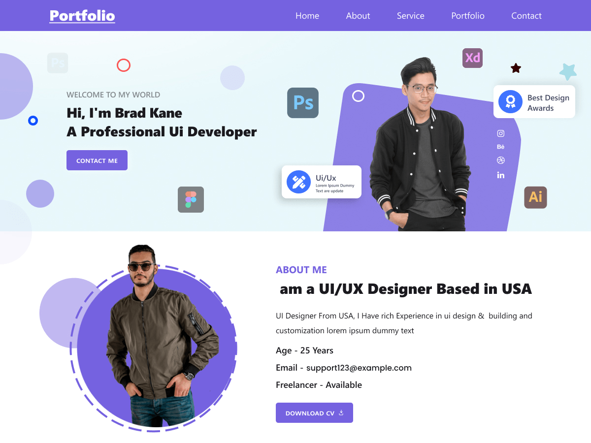 CV Portfolio Blocks WordPress 主题