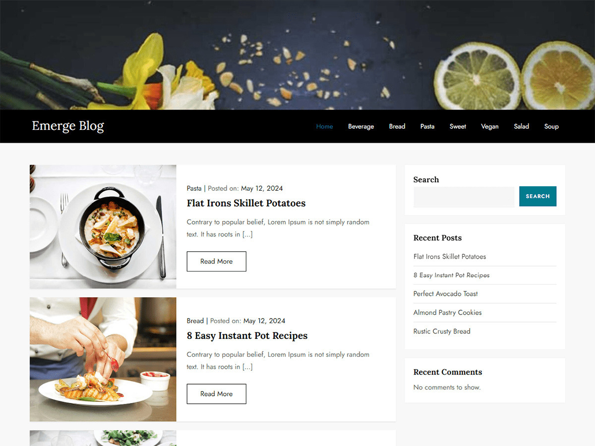 Emerge Blog WordPress 主题