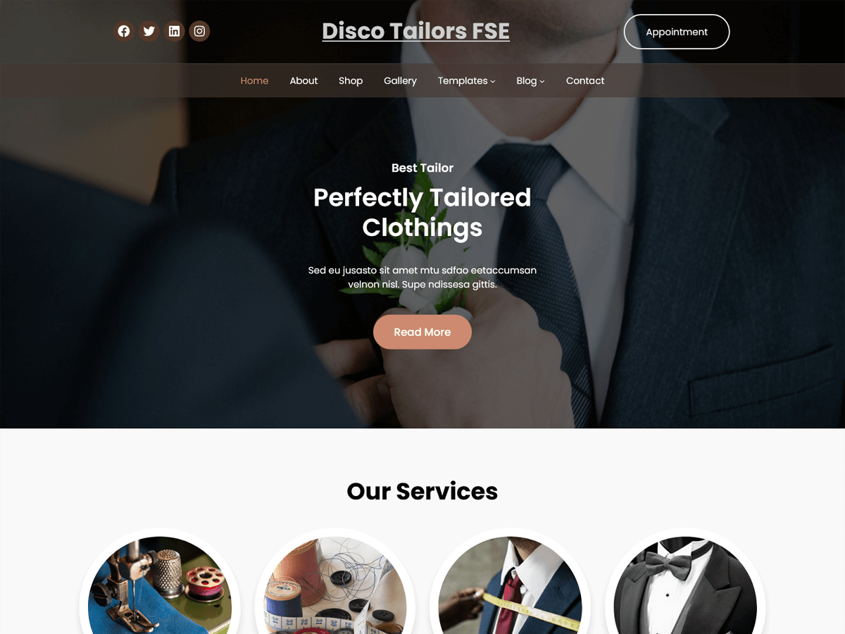 Disco Tailors FSE WordPress 主题