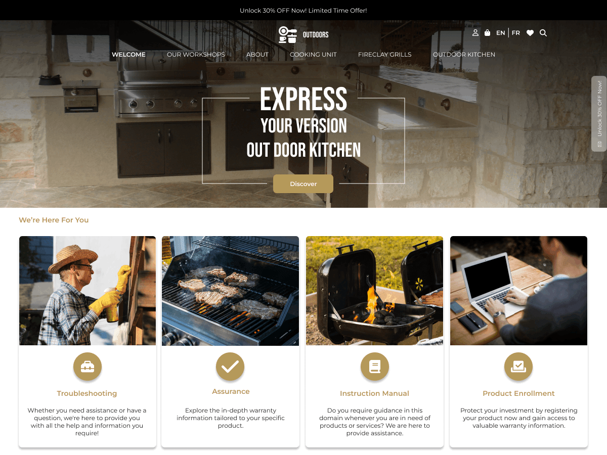 Outdoor Kitchen WordPress 主题