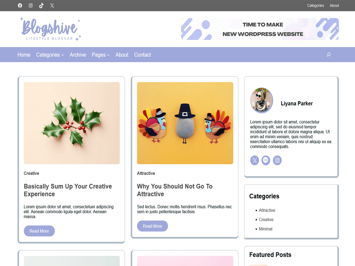 Bloghive WordPress 主题