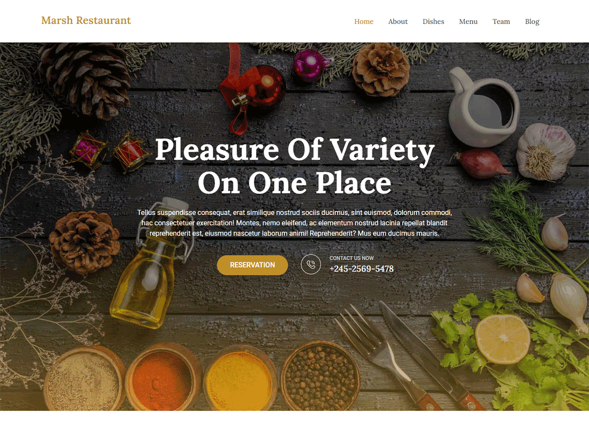Marsh Restaurant WordPress 主题