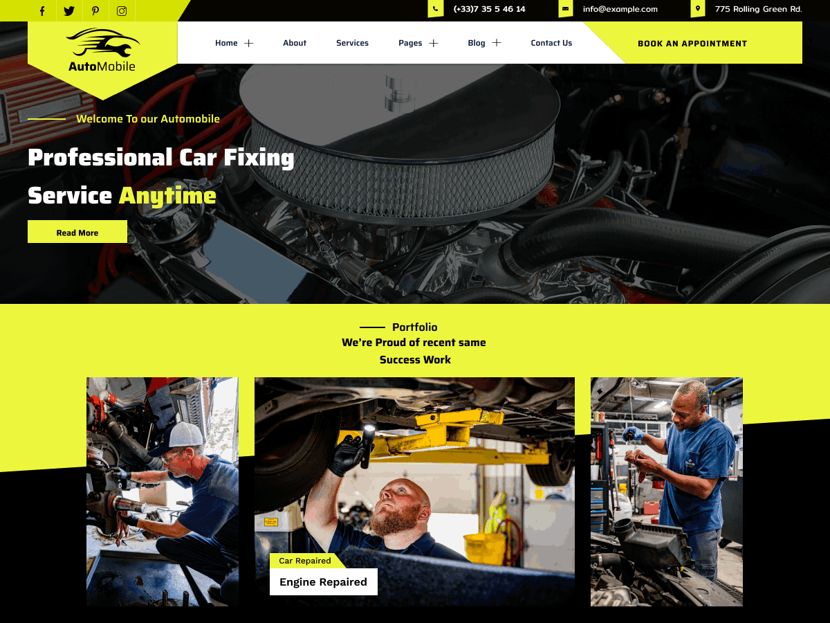 Automobile Repair Blocks WordPress 主题