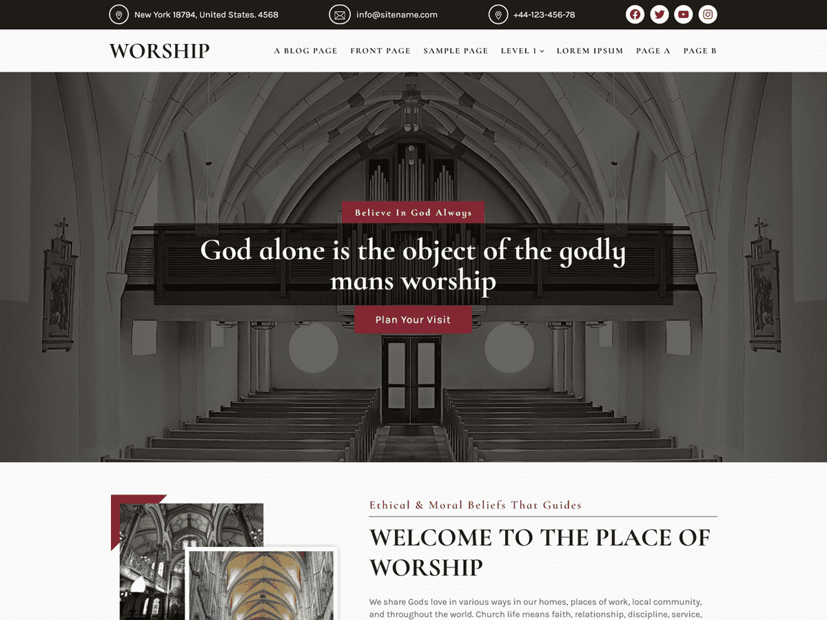 Worship WordPress 主题