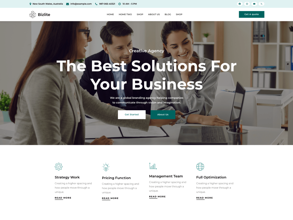 Gutenify Bizlite WordPress 主题