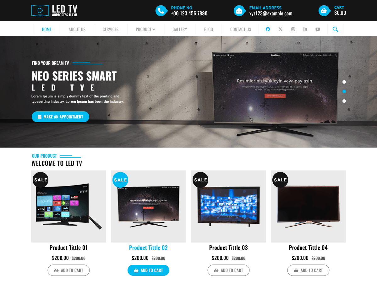 LED TV WordPress 主题