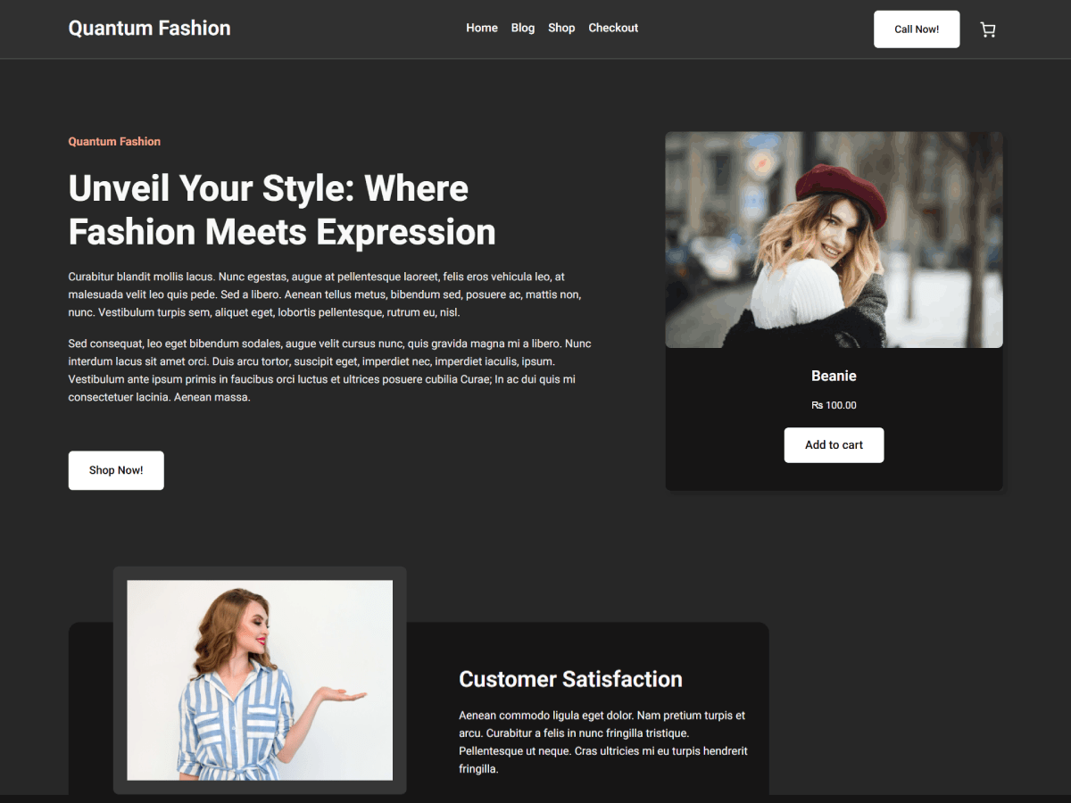 QuantumFashion WordPress 主题