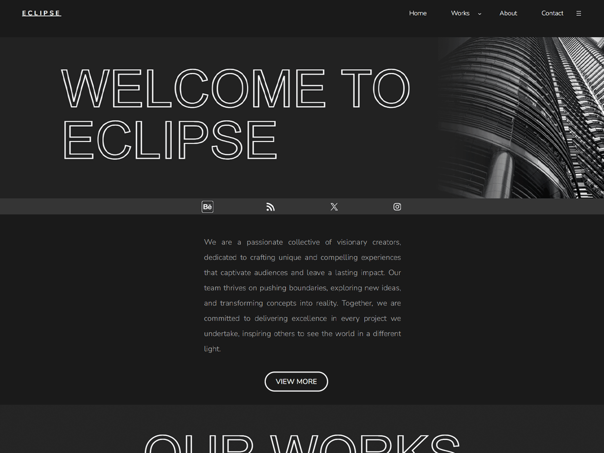 Eclipse Creative Portfolio WordPress 主题