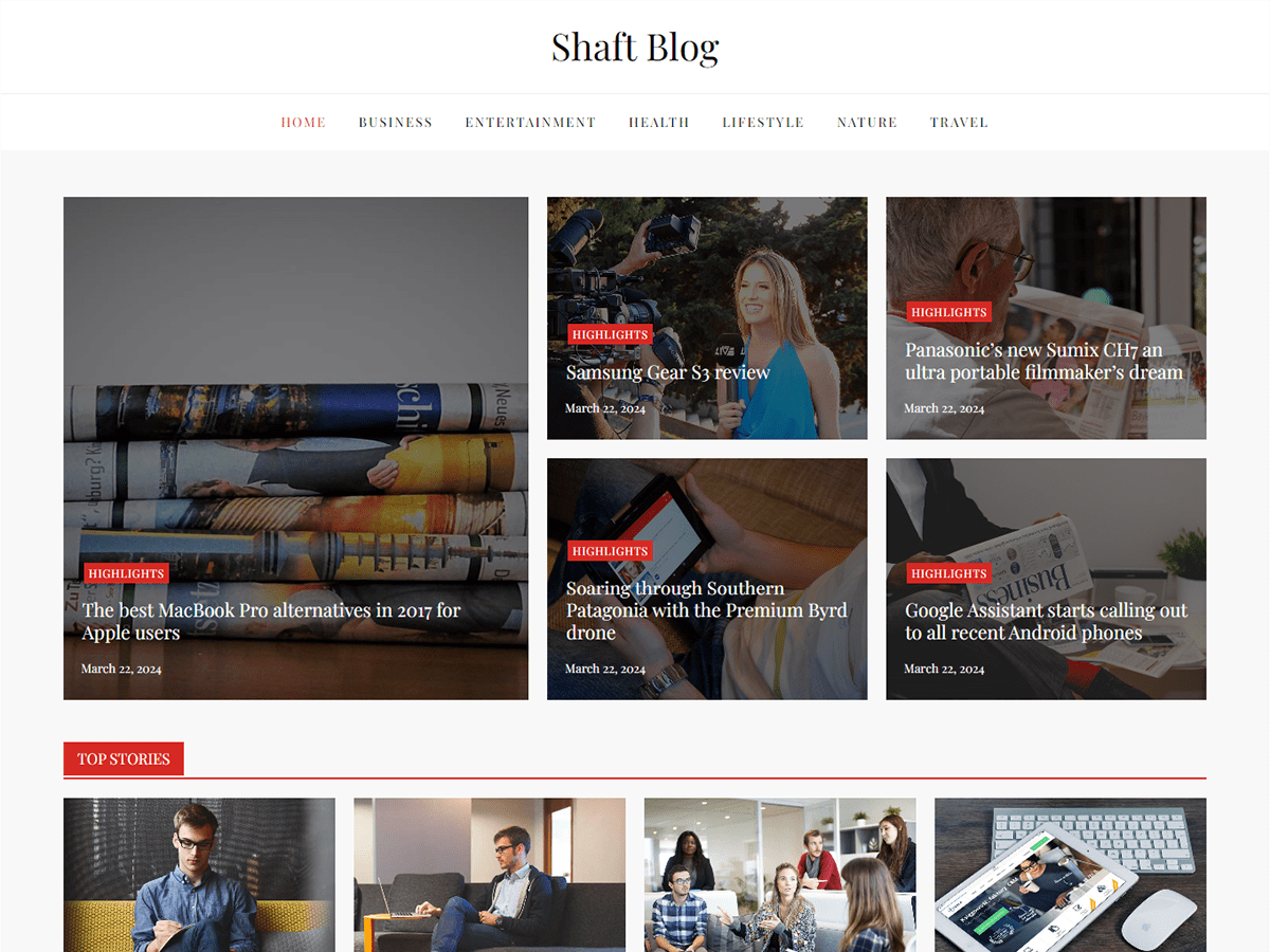 Shaft Blog WordPress 主题