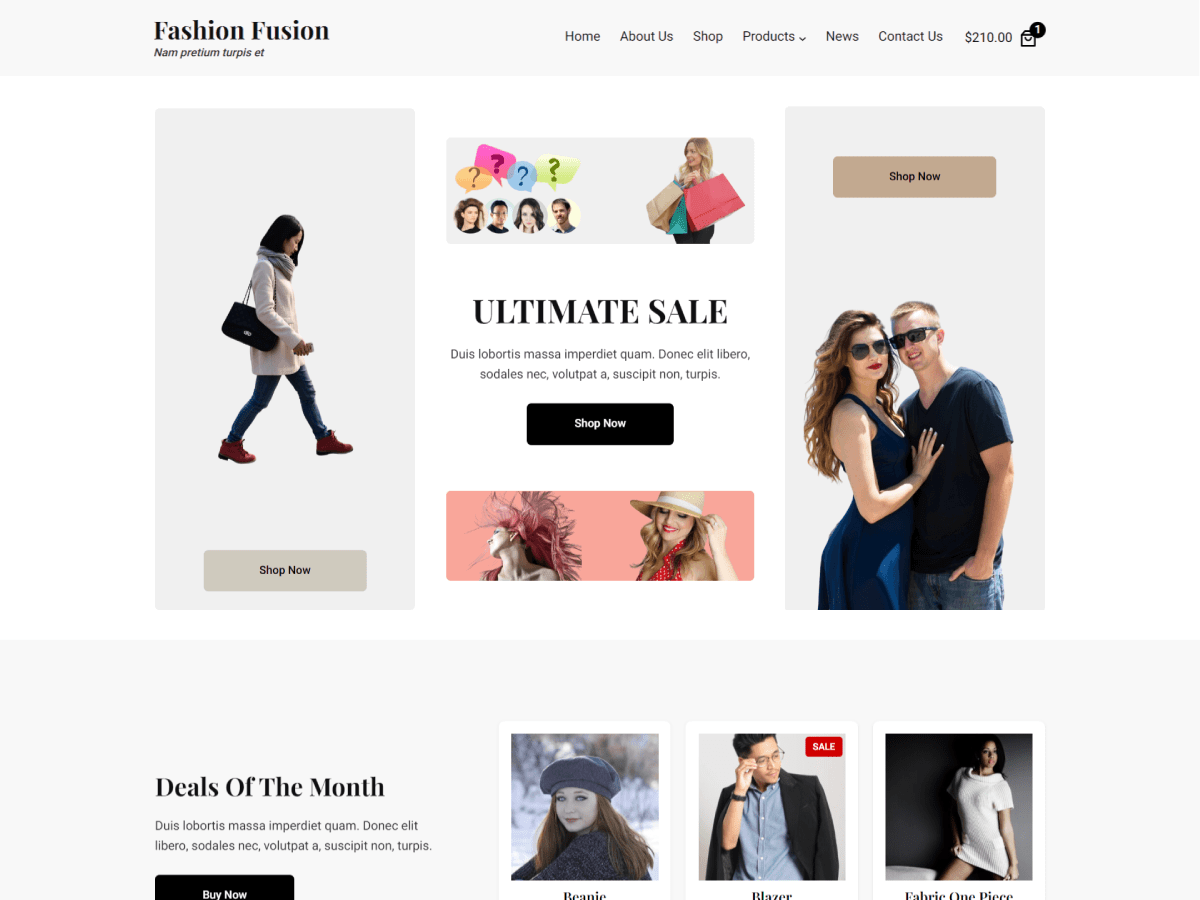 FashionFusion WordPress 主题