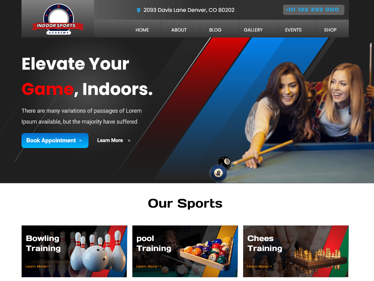 Indoor Sports WordPress 主题