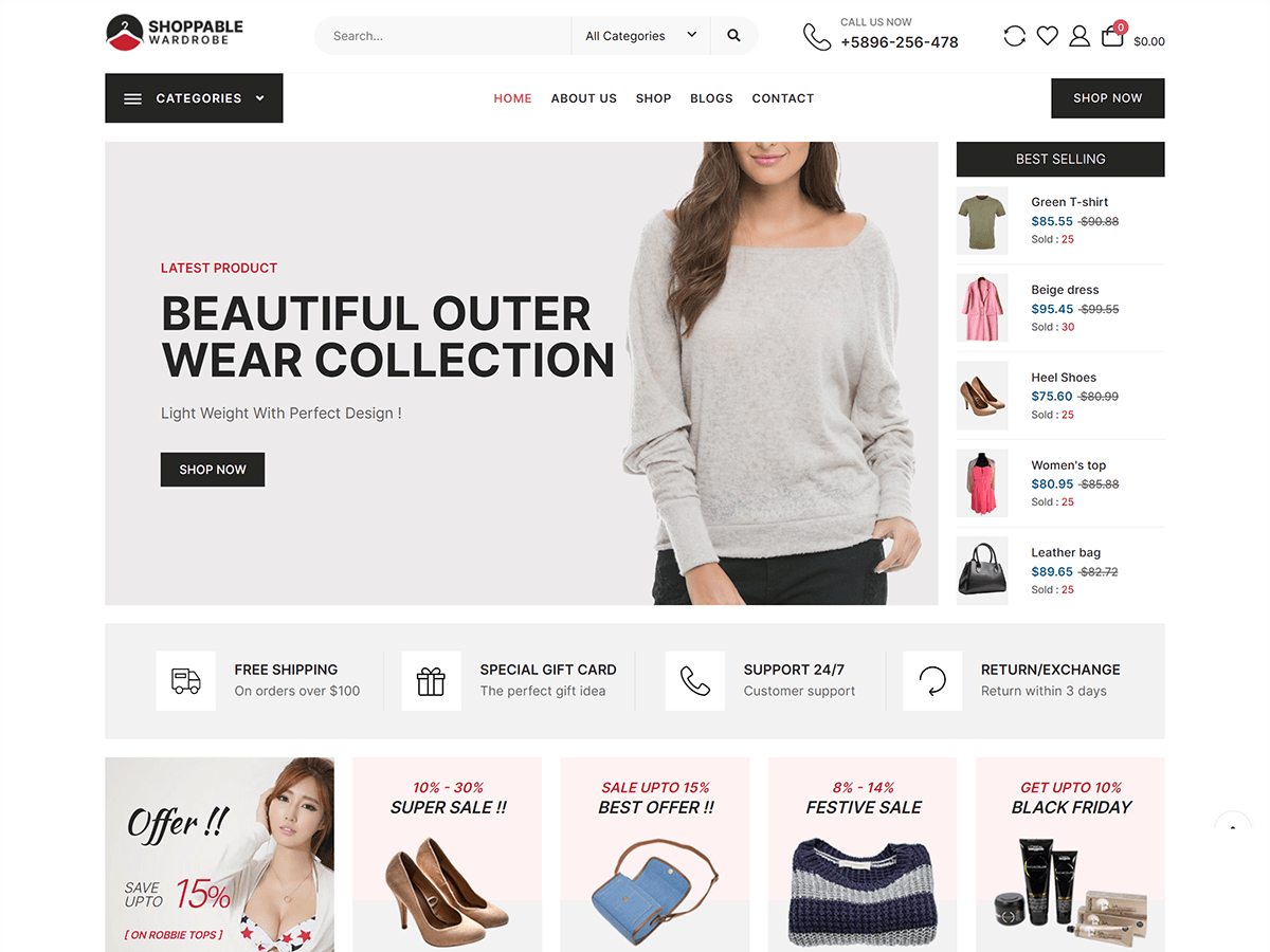 Shoppable Wardrobe WordPress 主题