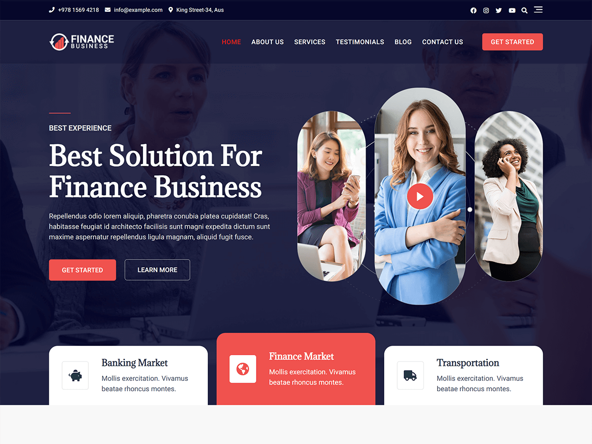 Bosa Finance Business WordPress 主题