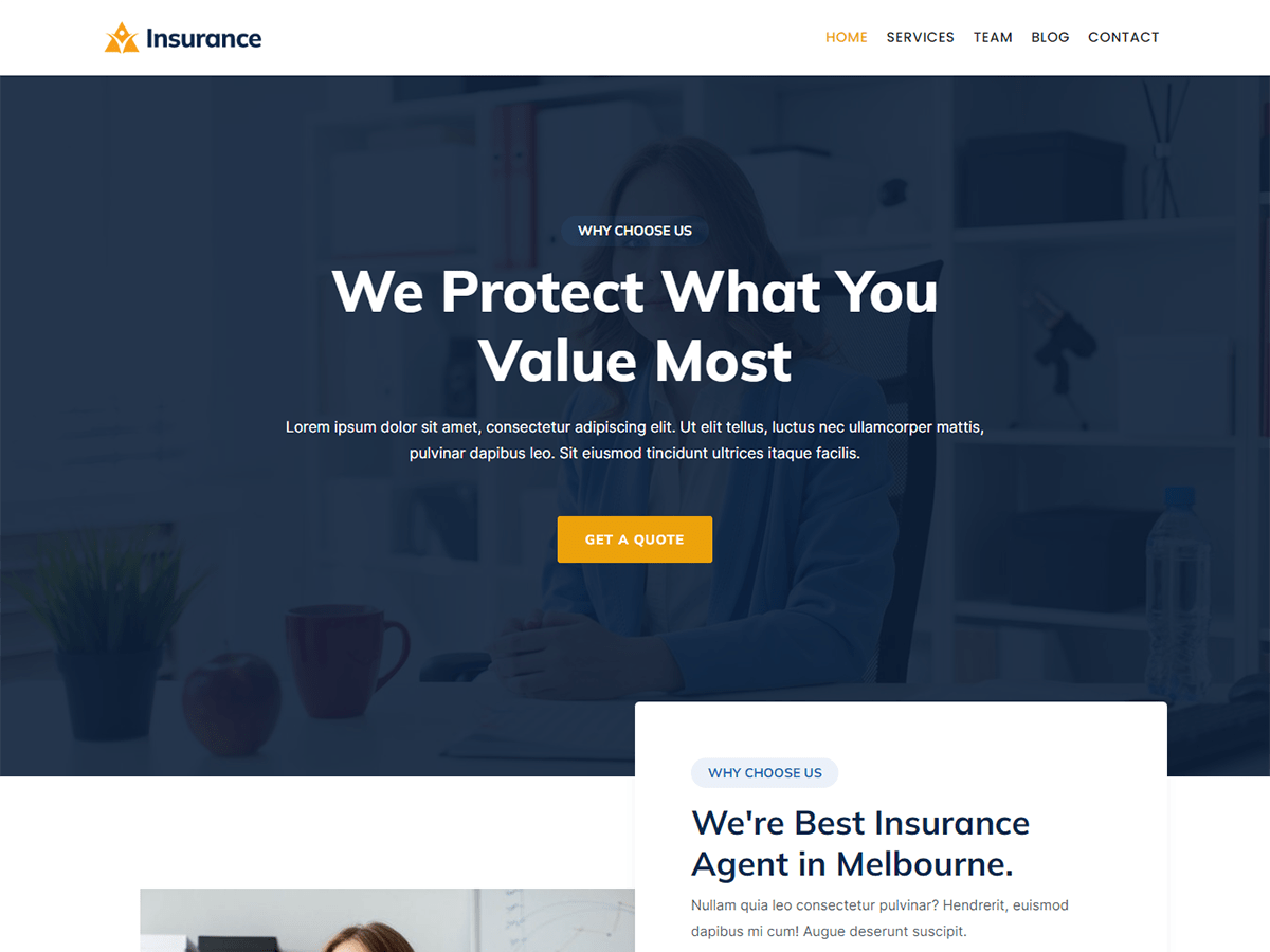 Kortez Insurance WordPress 主题