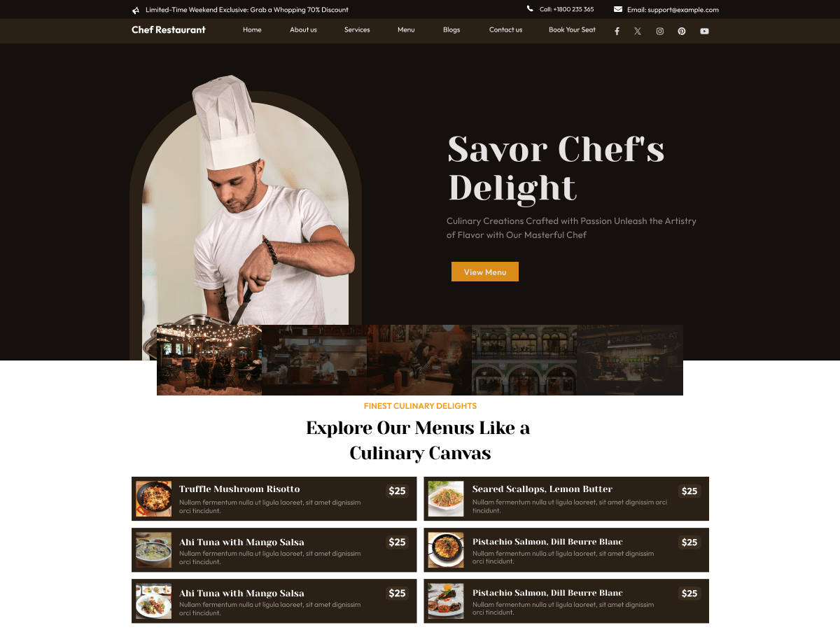 Restaurant Chef WordPress 主题