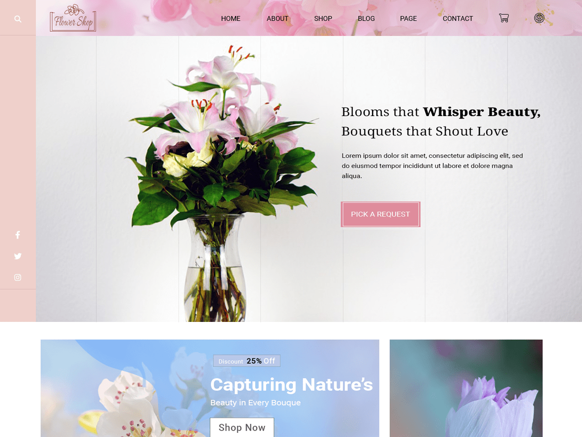 Online Flower Shop WordPress 主题