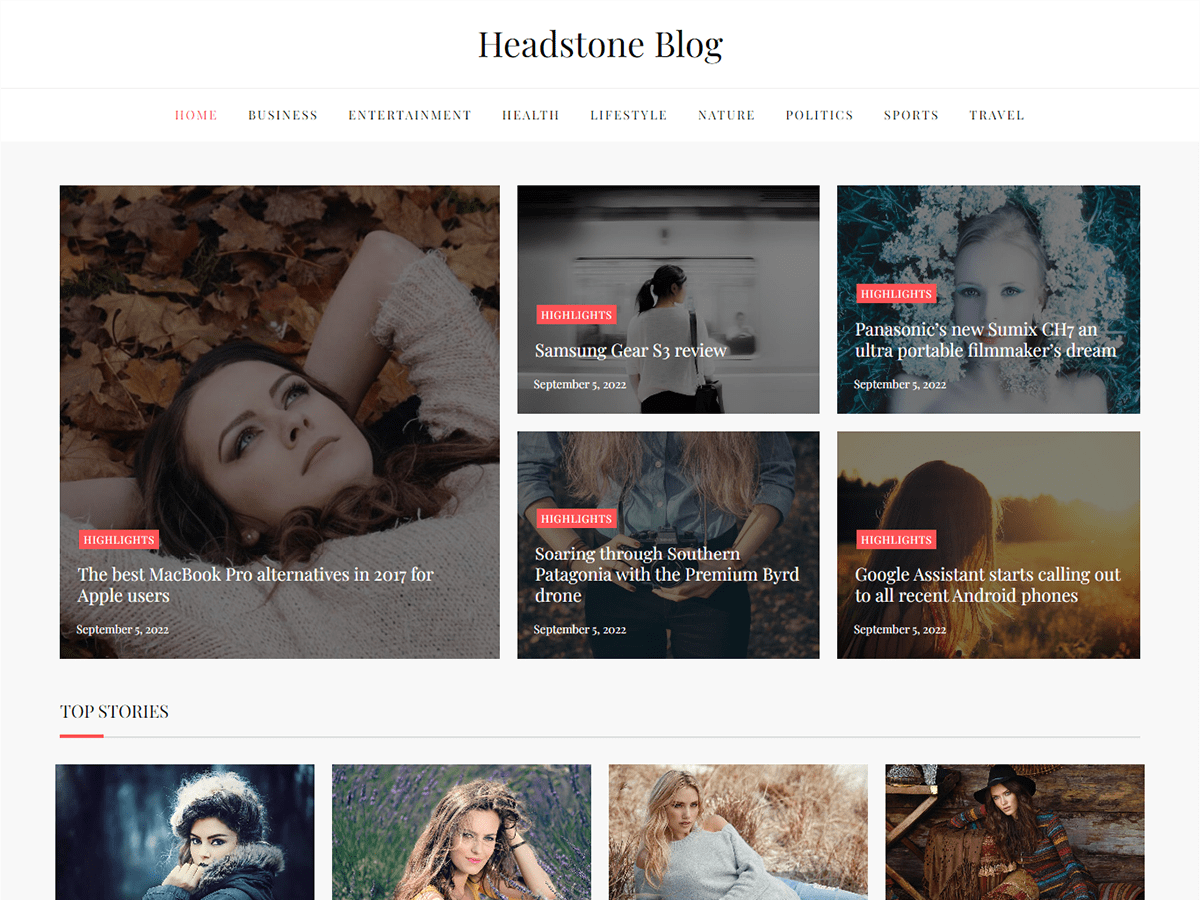 Headstone Blog WordPress 主题