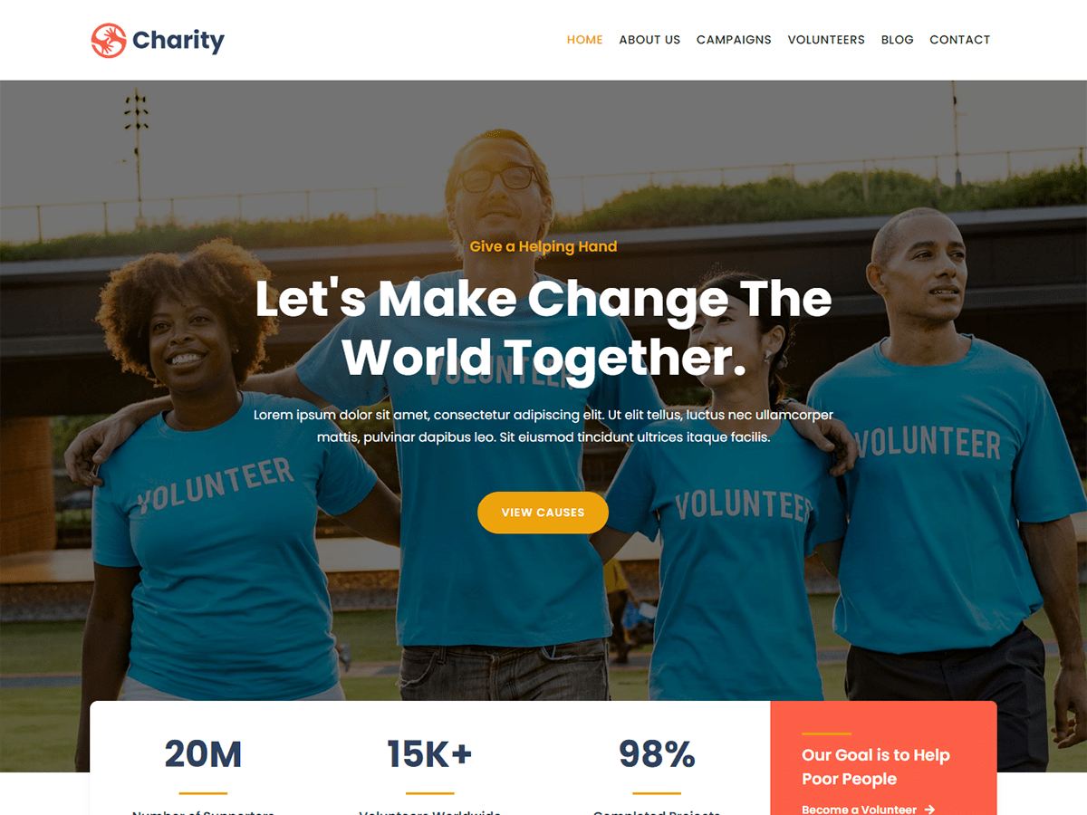 Kortez Charity WordPress 主题