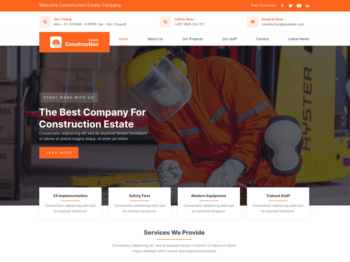 Construction Blocks WordPress 主题