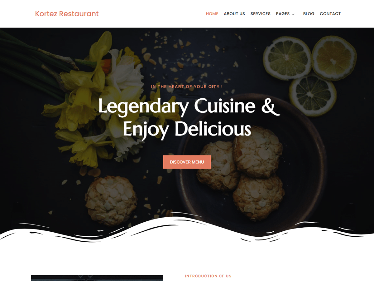 Kortez Restaurant WordPress 主题
