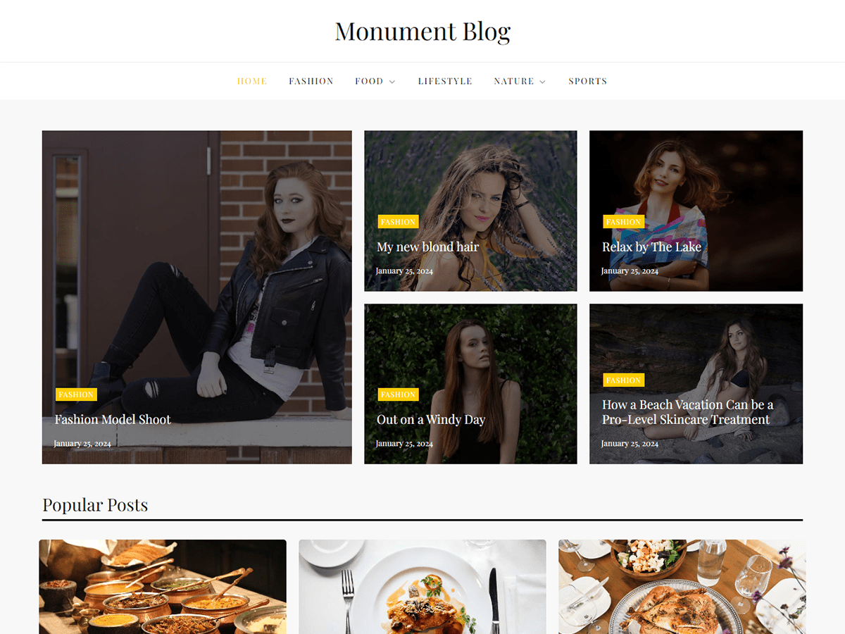 Monument Blog WordPress 主题