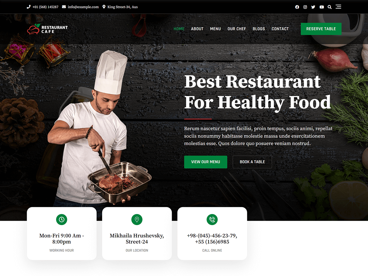Bosa Restaurant Cafe WordPress 主题