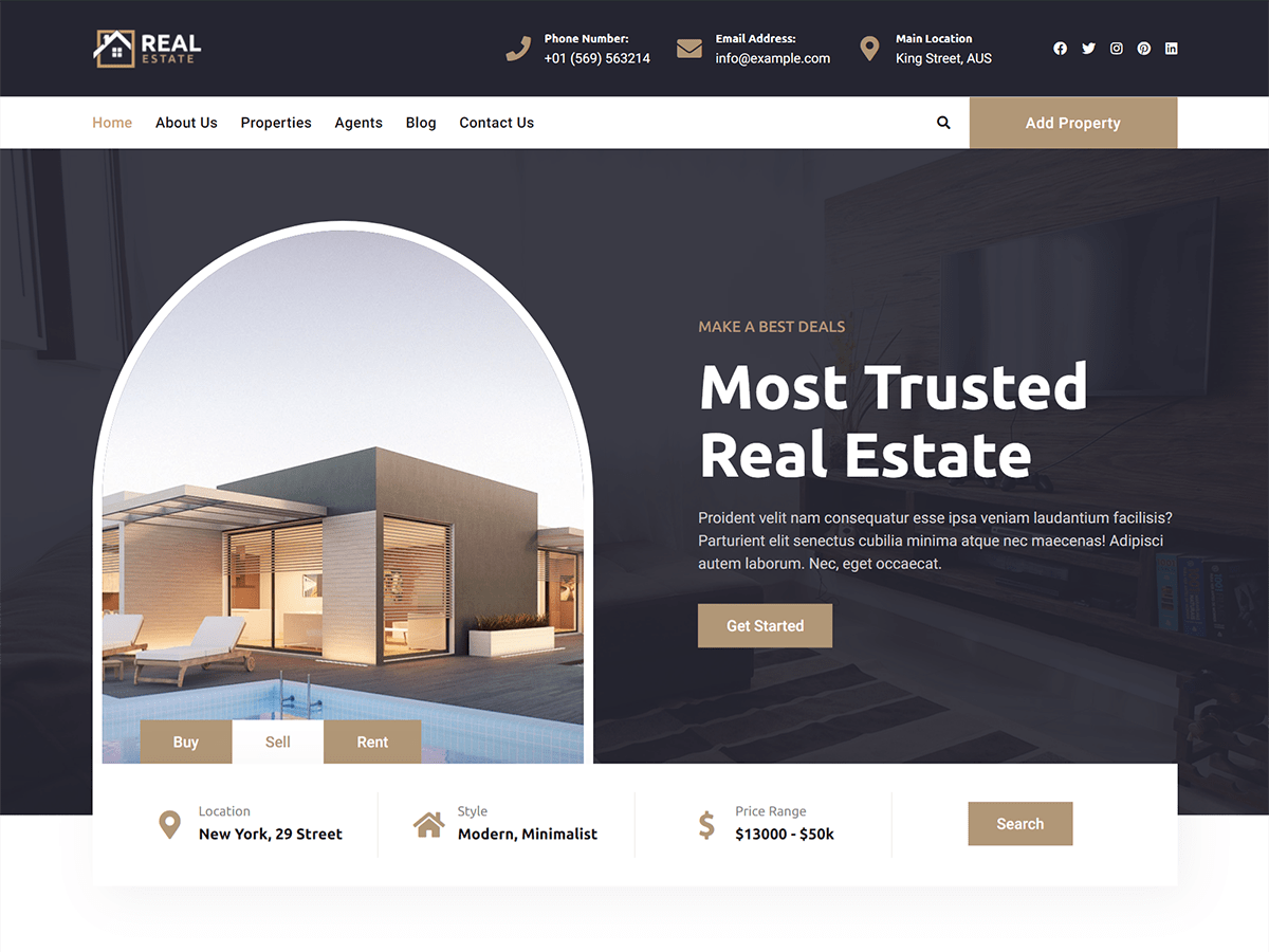 Bosa Real Estate WordPress 主题