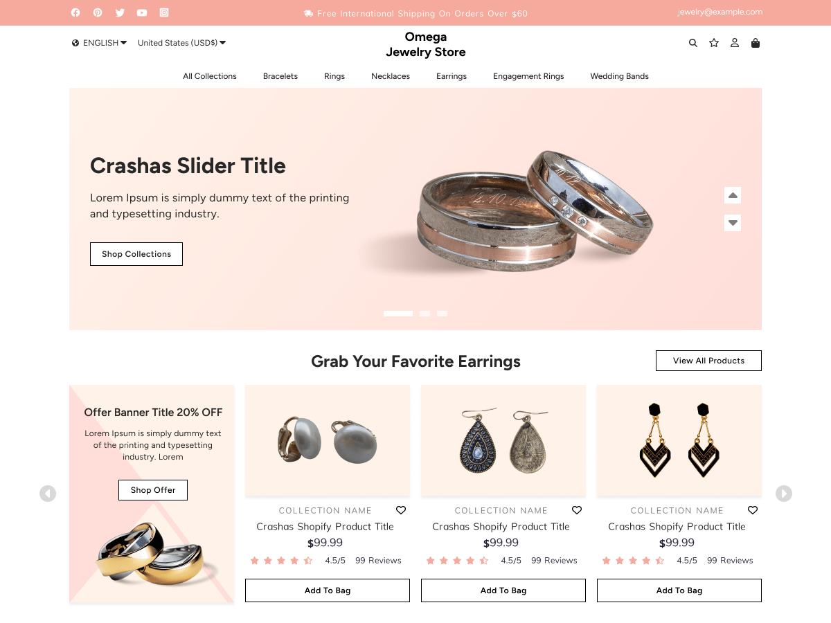 Omega Jewelry Store WordPress 主题
