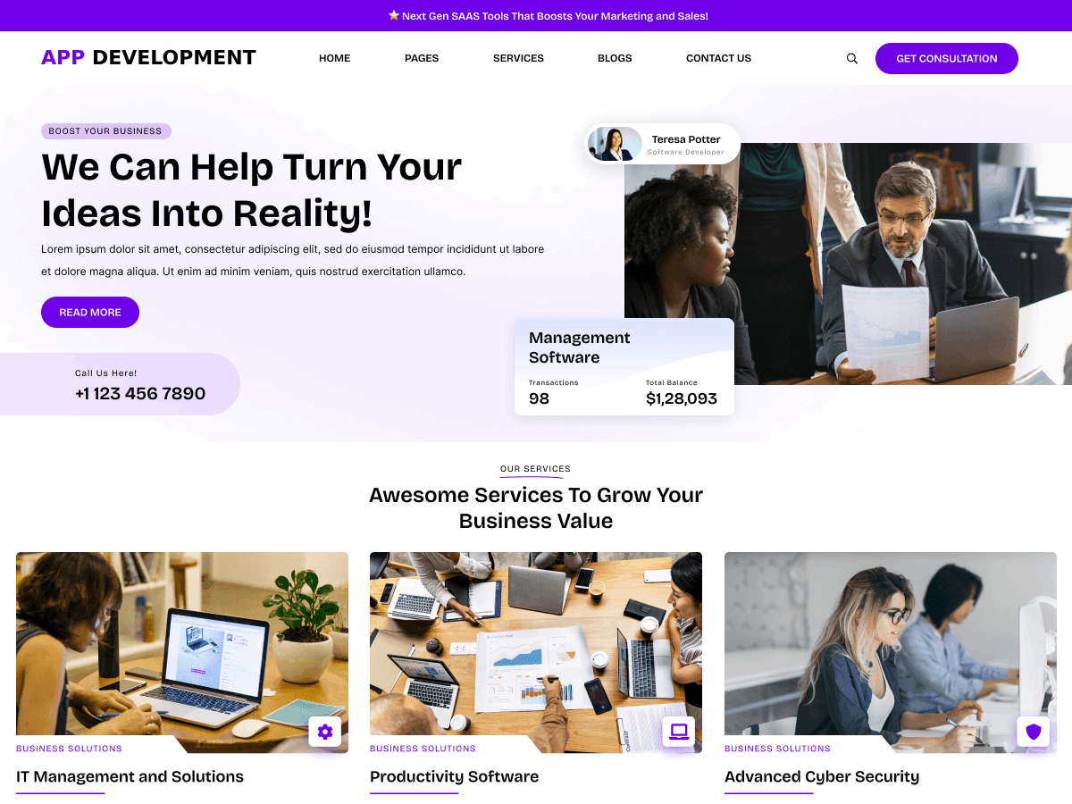 App Development Company WordPress 主题