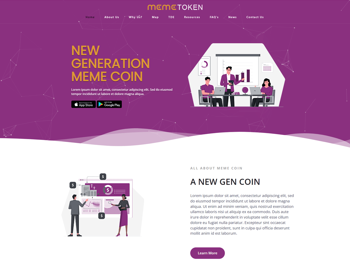 Meme Token WordPress 主题