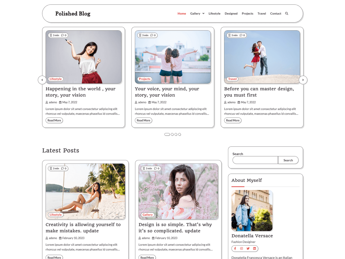 Polished Blog WordPress 主题