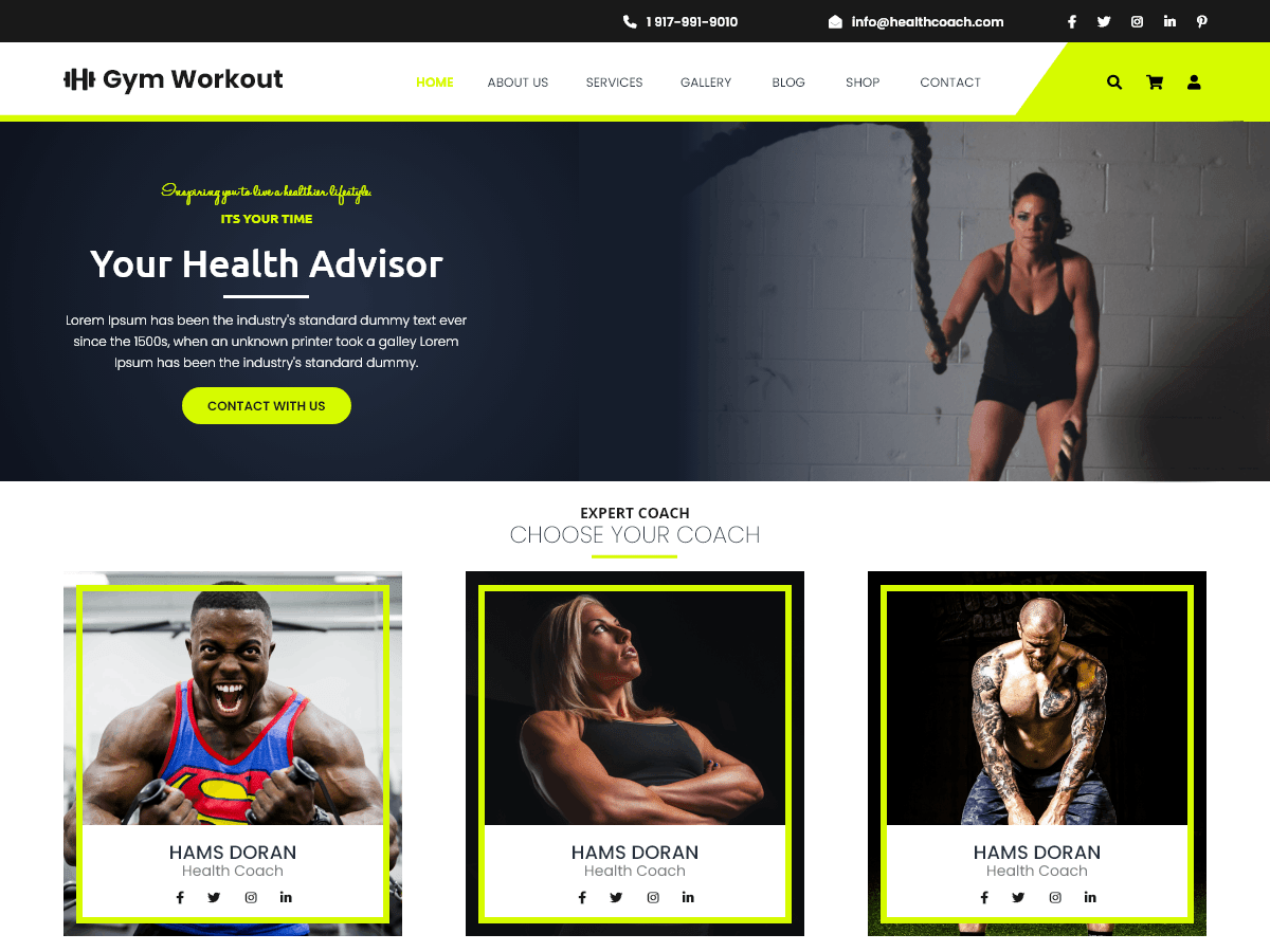 Gym Workout WordPress 主题