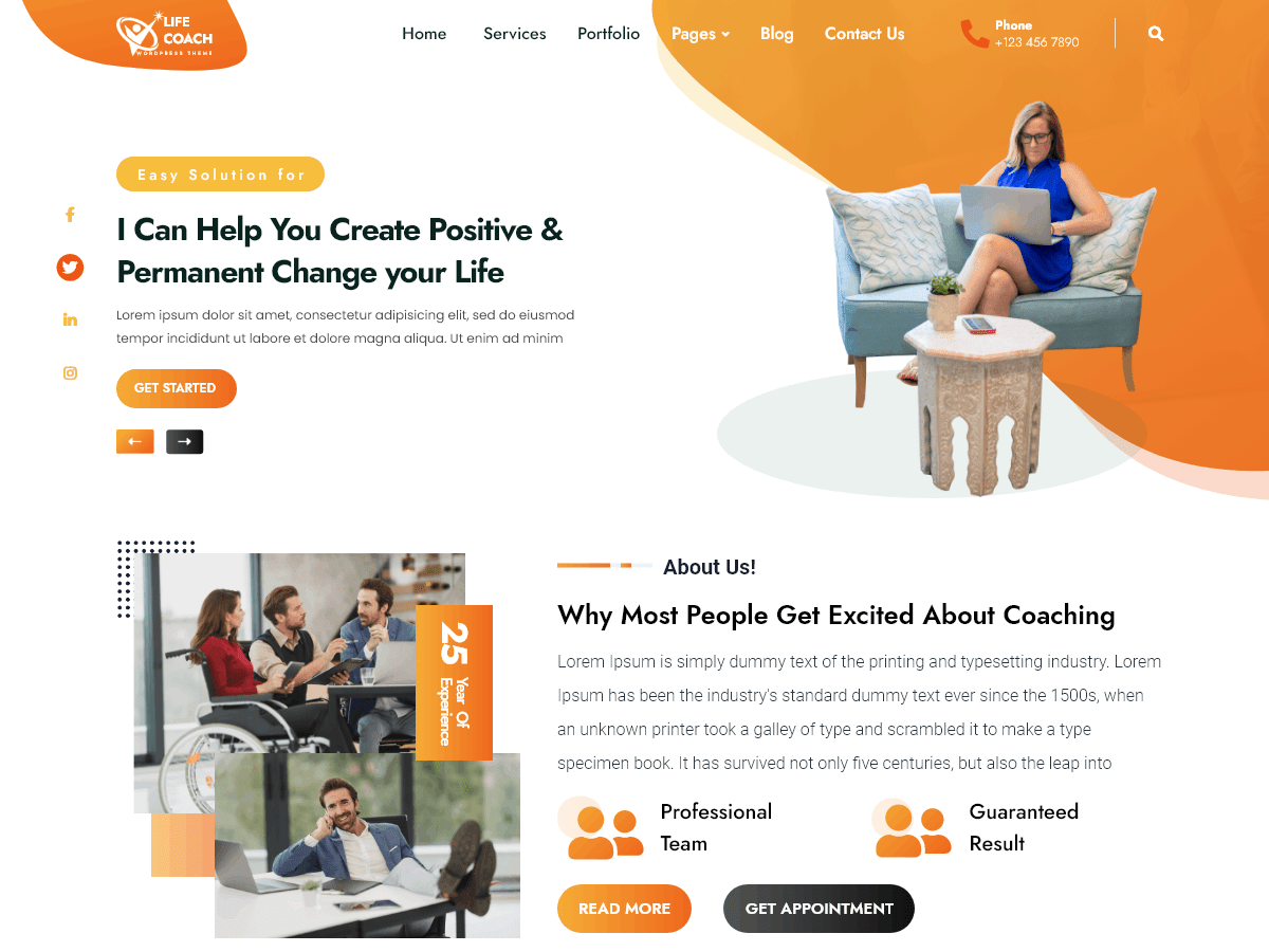 Life Coach Agency WordPress 主题