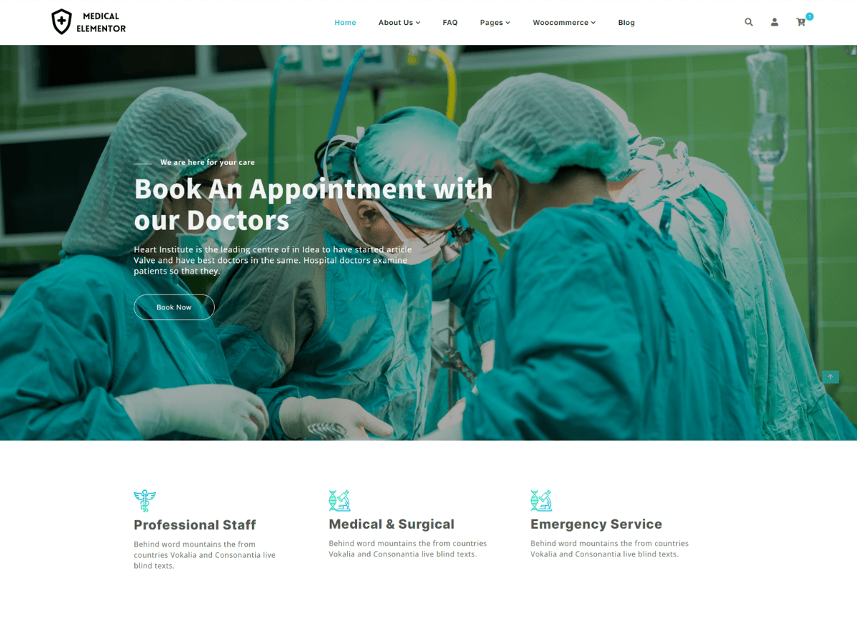 Medical Elementor WordPress 主题