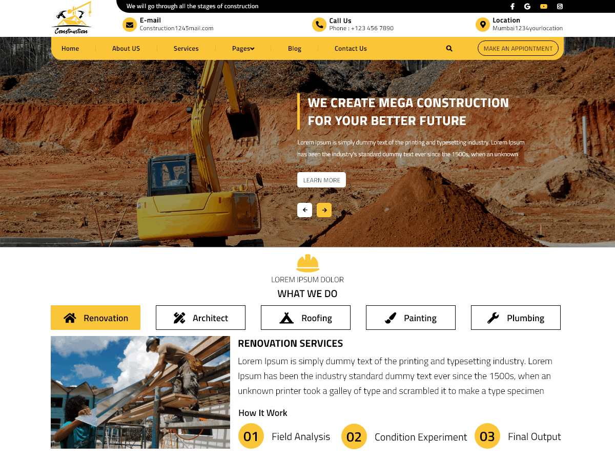 Architecture Construction WordPress 主题
